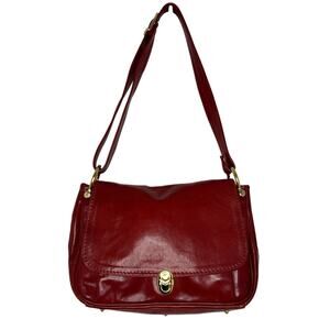Marino Orlandi Red Leather Shoulder Bag Italy